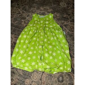 Vintage MiniWear Lime Green Bubble Onesie Romper